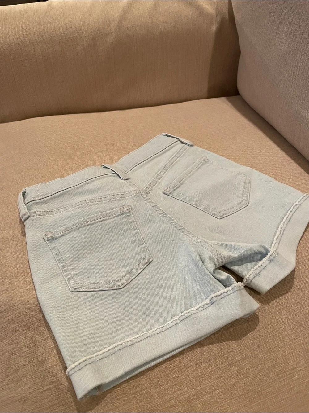 Girl's Old Navy Light Blue Denim High-Rise Button-Fly Shorts